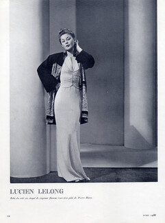 Lucien Lelong 1938 Evening Gown