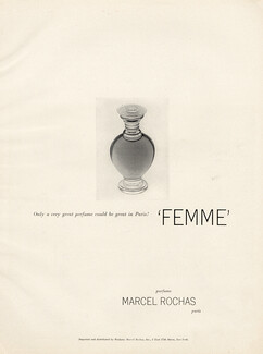 Marcel Rochas (Perfumes) 1951 Femme