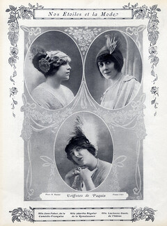Paquin (Hats) 1910 Jane Faber, Marthe Régnier, Lucienne Guett, Portraits