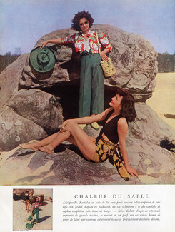 Schiaparelli & Grès 1947 Photo Chevalier, Beachwear