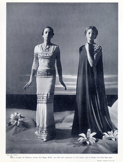 Maggy Rouff (Couture) 1937 Egyptian Style Dresses, Photo Philippe Pottier