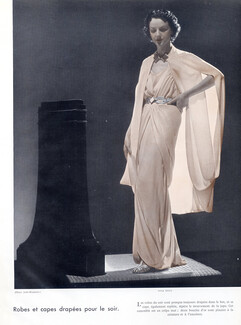 Nina Ricci 1936 Photo Joffé, draped dress