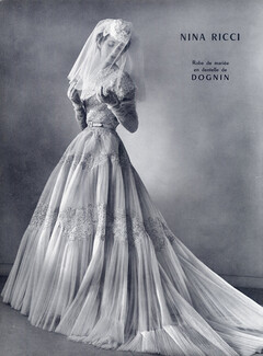 Nina Ricci 1954 Wedding Dress, Dognin