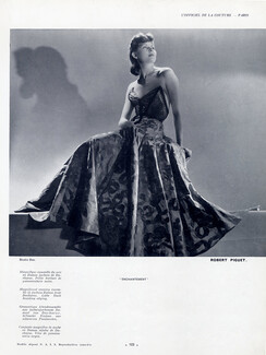 Robert Piguet 1939 Evening Gown, Ducharne, Photo Studio Dax