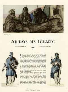 Au Pays des Touareg, 1938 - Paul Jouve ''In the country of the Tuareg'' Targui, Tahoua, African..., Texte par Pierre Benoit, 4 pages