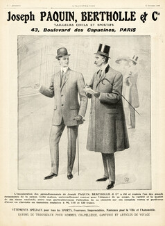 Joseph Paquin, Bertholle & Cie (Tailors) 1908