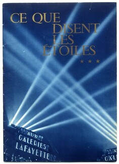 Galeries Lafayette (Catalog) 1932 "Ce que disent les Étoiles" Gaby Morlay, Jane Renouardt, Arletty, Pépa Bonafé, Fashion Illustration, 28 pages
