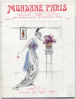 Mundane Paris 1913 March N°40, Paquin, R. Le Quesne, 52 pages