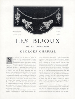 Les Bijoux de la Collection Georges Chapsal, 1922 - Musée Galliéra, Texte par Henri Clouzot, 8 pages