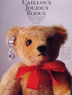 Harry Winston 1989 Earrings, Teddy Bear, Toys
