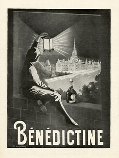 Bénédictine 1910 Cappiello, Poster Art, Original Advert