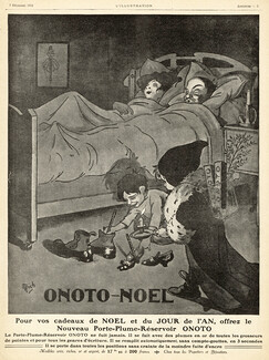 Onoto (Pens) 1912 Mich, Santa Christmas
