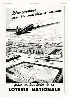 Loterie Nationale 1939 Airplane