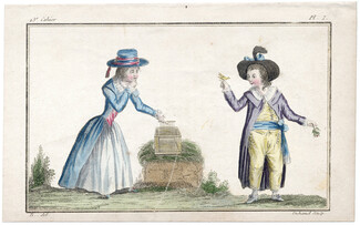 Cabinet des Modes 15 Octobre 1786, 23° cahier, planche I