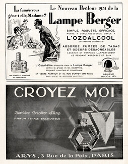 Arys (Perfumes) & Lampe Berger 1930