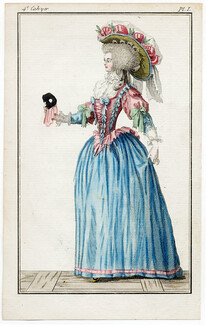 Cabinet des Modes 1 Janvier 1786, 4° cahier, planche I