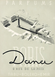 Dana (Perfumes) 1944 Place Vendôme, Rue De La Paix, Facon-Marrec