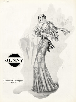 Jenny (Couture) 1933 Evening Gown, Paul Valentin