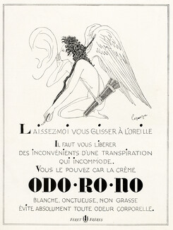 Féret (Cosmetics) 1949 Odo-ro-no, Angel, Georges Lepape