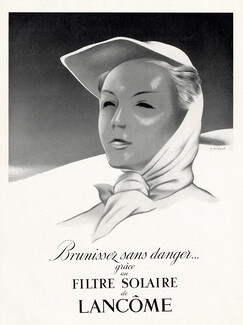 Lancôme (Cosmetics) 1952 Filtre solaire, E-M. Pérot