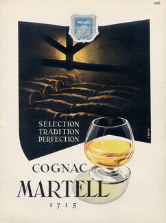 Martell (Brandy, Cognac) 1951 Yves Bétin