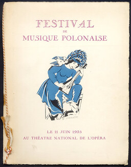 Zofia Stryjeńska 1925 "Festival de Musique Polonaise" Paul Kochanski (violinist), Arthur Rubinstein, Irena Szymanska, 32 pages