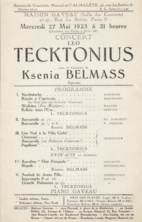 Leo Tecktonius & Ksenia Belmass 1925 Program Concert