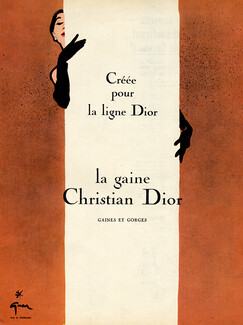 Christian Dior (Lingerie) 1955 René Gruau (L)