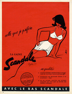 Scandale (Lingerie) 1953 René Gruau Girdle Bra