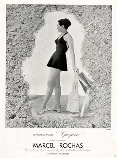 Marcel Rochas (Swimwear) 1948 Maillot Guêpière, Photo Seeberger
