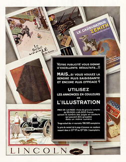 L'Illustration 1929 Nestlé, E. Meyer & Cie, Lincoln, Zenith, Délices