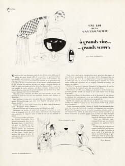 À Grands Vins, Grands Verres, 1928 - Charles Martin Wine, Texte par Paul Reboux