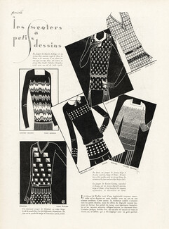 Rodier 1928 Les Sweaters à Petits Dessins, Jumpers, Jane Regny, Lucien Lelong
