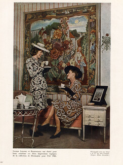 Lucien Lelong & Balenciaga 1945 Ducharne, Schall