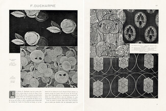 F. Ducharne 1923 Michel Dubost, Textile Design, 3 pages Article, 3 pages