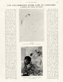 Une Collaboration Entre l'Art et l'Industrie, 1929 - Tissus de Lesur Vertès, Text by Paul Sentenac, 3 pages