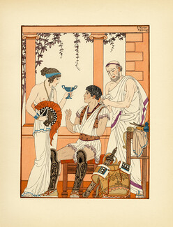 Kuhn-Régnier 1932 Hippocrate, Pochoir n°11, Le bras soutenu avec une écharpe...