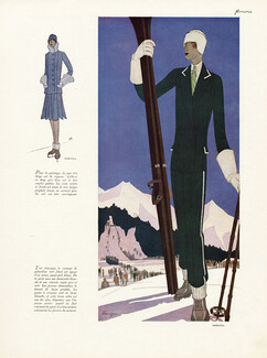Léon Bénigni 1927 Drecoll, Saint-Moritz, Skiing, Fashion Sports
