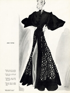 Jean Patou 1938 embroidery Evening coat, Léon Bénigni