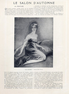 Kees Van Dongen 1919 "Le Salon d'Automne" Eve Francis, Portrait