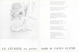 Suzanne Balivet 1954 "Le Lévrier" Sacha Guitry, Sighthound
