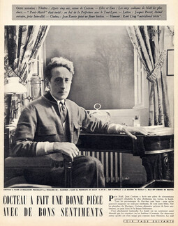 Cocteau a fait une bonne pièce..., 1951 - Jean Cocteau A propos de "Bacchus", Photo Willy Rizzo, Texte par Jean Farran, 2 pages