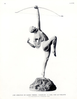 Le Faguays (Sculpture) 1932 Danseuse à l'arc, Susse Frères Créations