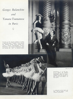 Georges Balanchine and Tamara Toumanova in Paris - The lesson of fate, 1951 - "Lac des Cygnes" National French Opera, Photos Iris, Text by Tamara Toumanova, 4 pages