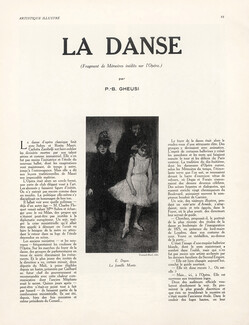 La Danse, 1929 - Degas, Mlle Hirsch, Carlotta Zambelli, Texte par Pierre-Barthélemy Gheusi, 3 pages