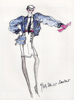 Yves Saint Laurent 1979 Fashion Illustration