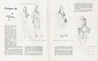 Propos de Gruau, 1946 - "La Parisienne", Bruyère, Texte par René Gruau, 3 pages