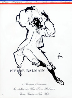 Pierre Balmain (Lingerie) 1953 René Gruau, Stockings