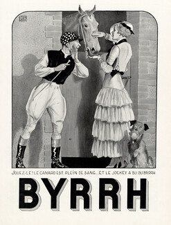 Byrrh (Drinks) 1932 Jockey, Georges Leonnec