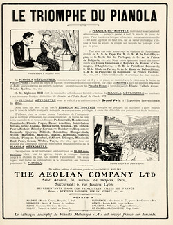 Pianola - Aeolian Company 1906